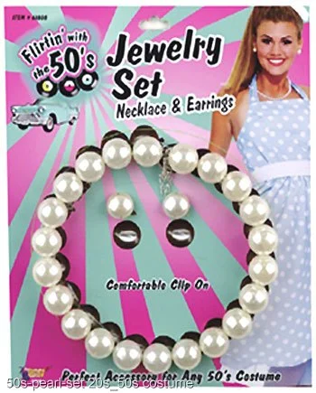 50s Pearl Set Costume Jewelry 1 50s Pearl Set Costume Jewelry