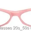 50s Pink Frame Glasses