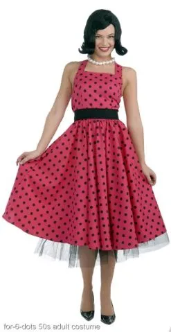 Pretty In Polka Dots Adult 50s Costume