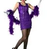 Fringe Purple Flapper Costume