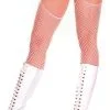 Thigh High White Fishnets